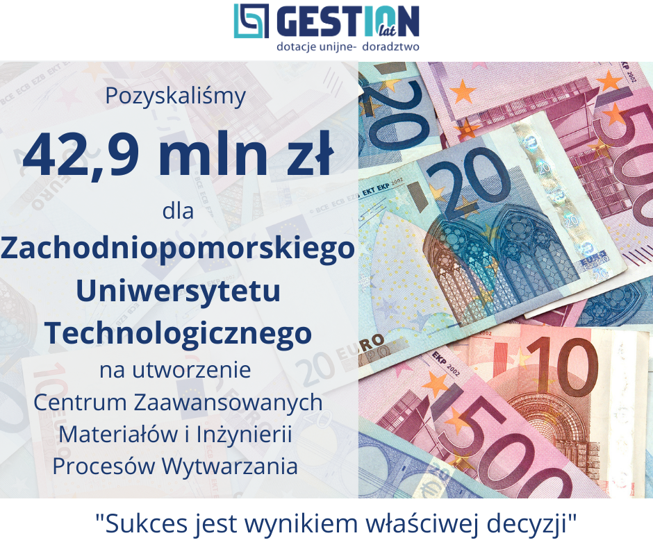 42,9 mln zł dla Zachodniopomorskiego Uniwersytetu Technologicznego!